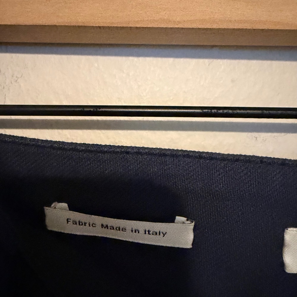 Vince linen cotton trouser navy blue 0 minimalist office clean girl preppy - Picture 3 of 6